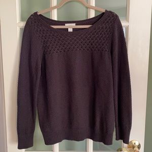 LOFT Boatneck Sweater, Chocolate Brown, Large